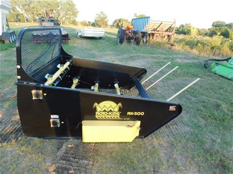 round bale processor for skid steer|roto king.